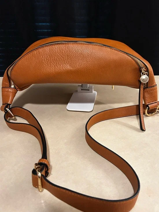 Poppy and Peonies Vegan Leather Crossbody Belt Bag - Picture 6 of 15